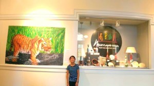 Emilee at her Mall display, Annapolis, MD