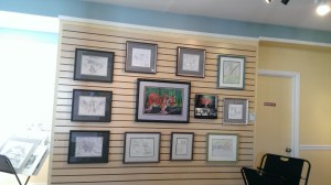 Wall display at Wimsey Cove Maps & Art