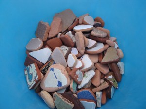 Bits of Tile/Beach Combing in Vietri, Italy